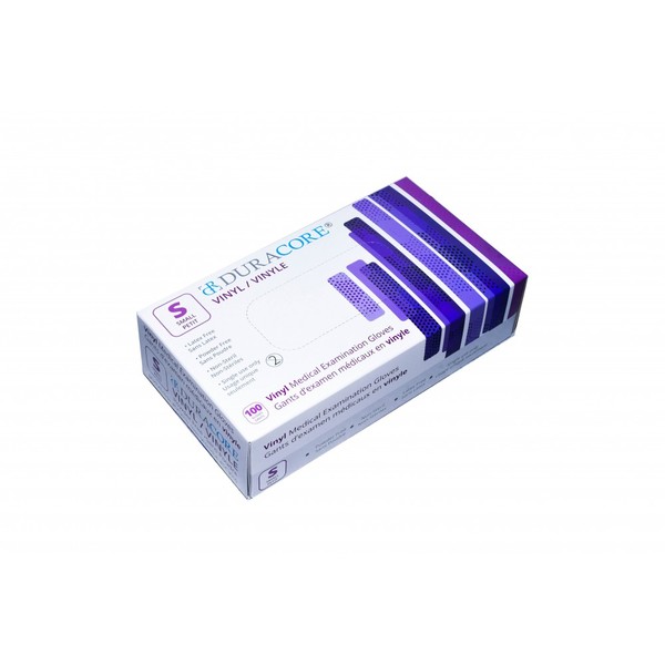[119-103] Gants d'examen médicaux Duracore en vinyle (Petit)